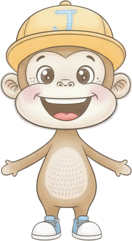 Jaxon the Monkey — a smiling monkey in a yellow baseball cap